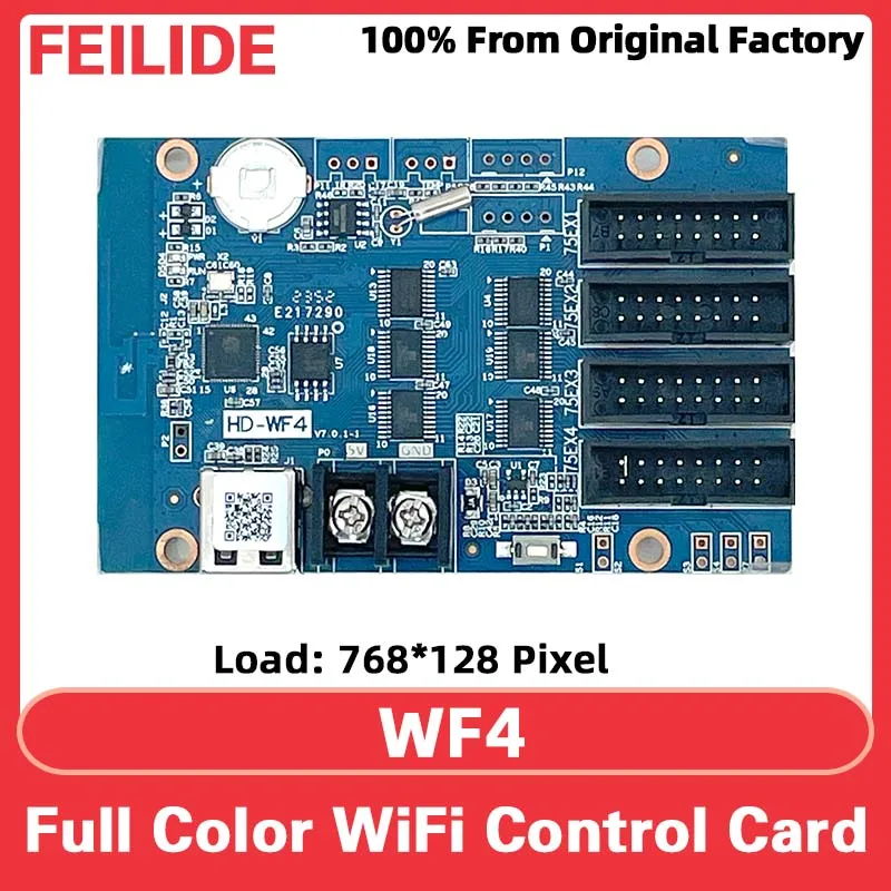 Huidu HD-WF4 Full Color RGB HUB75 Controller LED Display Screen Pixel Animation LED Digital Signage WiFi USB Port Control Card