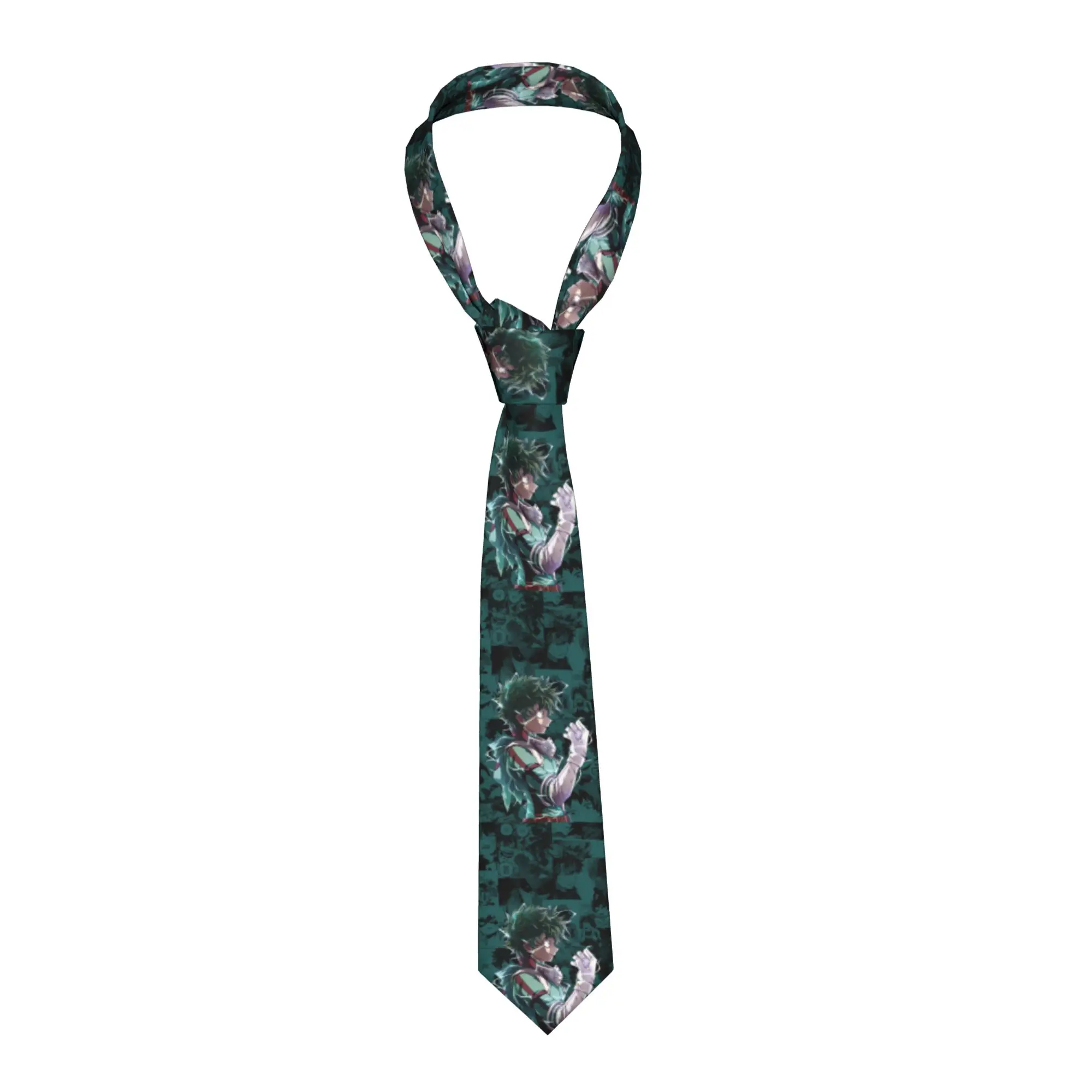 

Классический галстук «Моя геройская академия» для мужчин, персонализированный, шелковый, с изображением Катсуки Бакуго и Изуку Мидории, для свадьбы