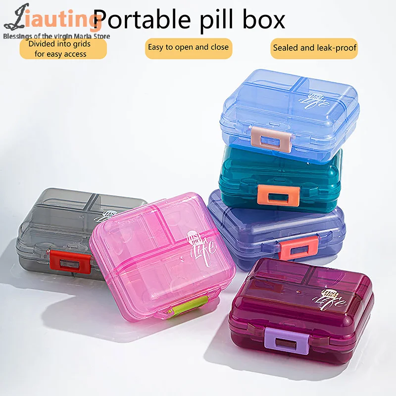 7 Compartment Pill Box Travel Mini Pill Box Lightweight Medicine Pill Case Pill Box Medicine Organizer Medication Pill Organizer