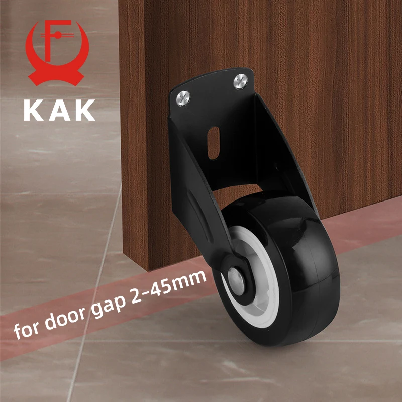 KAK 4/1pcs Anti-Sag Door Support Wheel Furniture Casters Wheels 250KG Side Mounted Mobile Door Support Moving Wheel Hardware