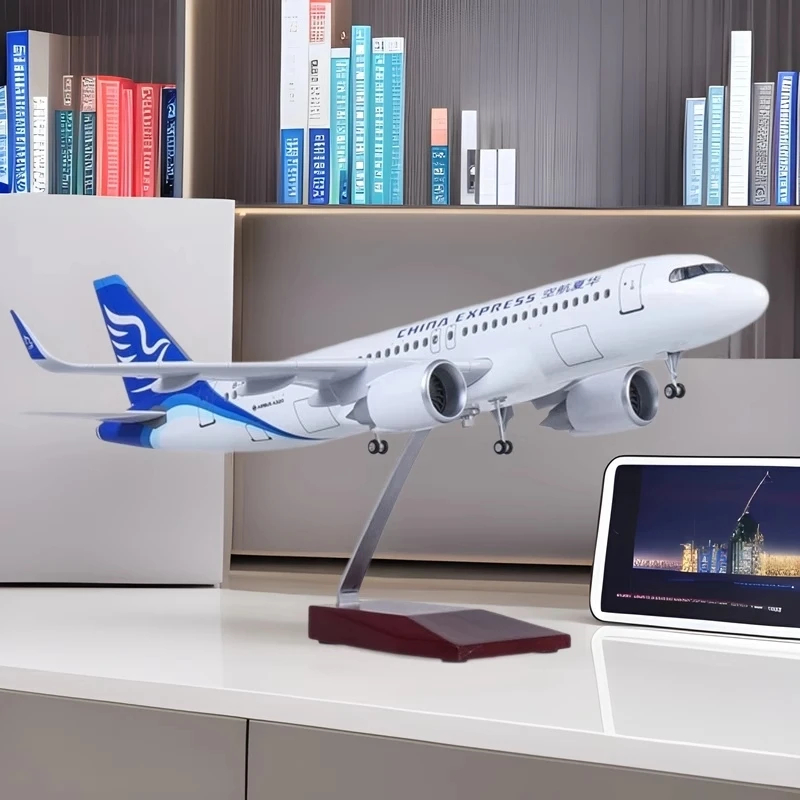 

1/80 Scale Aircraft 47CM Toy Planes For Kids A350 NEO China Express Airlines Airbus Light Die-Cast Resin Model Collected Gift By