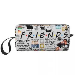 Friends TV Show American Makeup Bags Cartoon Central Perk Large Capacity Cosmetic Bag Trendy Outdoor Pouch for Purse Storage