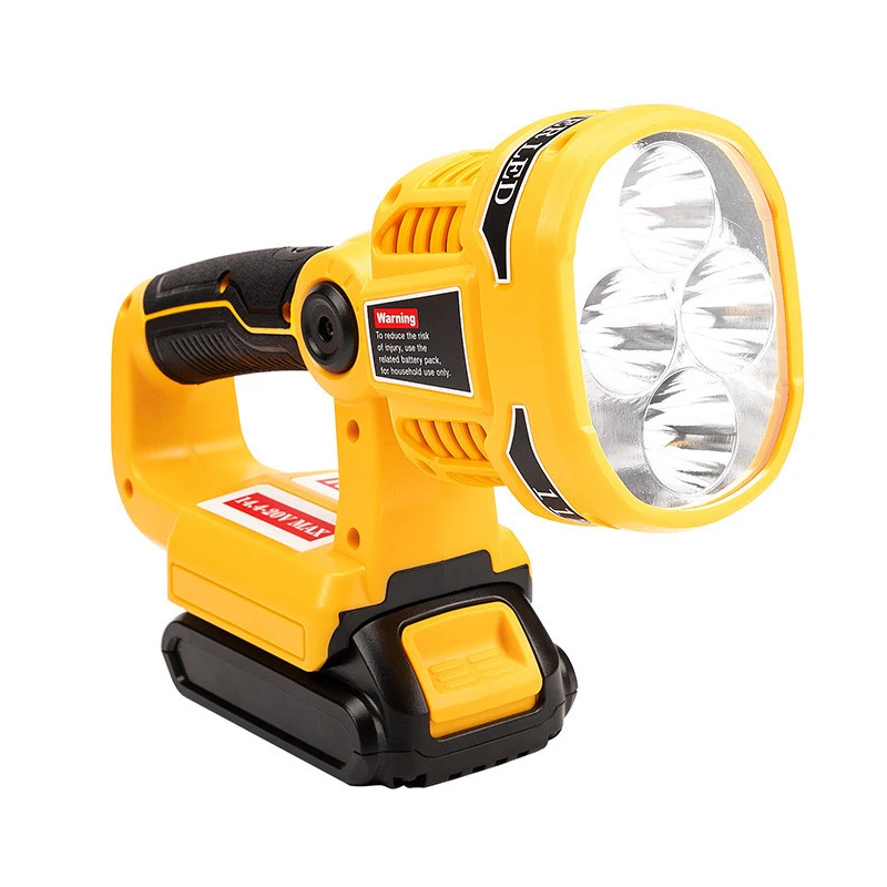 3W/12W LED Work Light Flashlight for Dewalt 20V 18V Lithium Battery DCB203 DCB205 Portable Handheld Jobsite Spotlight with USB