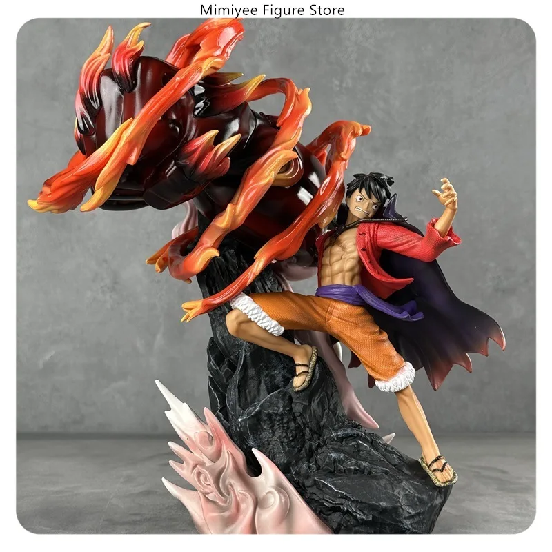 

30cm One Piece Luffy Fist Combat Posture Anime Figure Statue Desktop Decoration Ornament Gift
