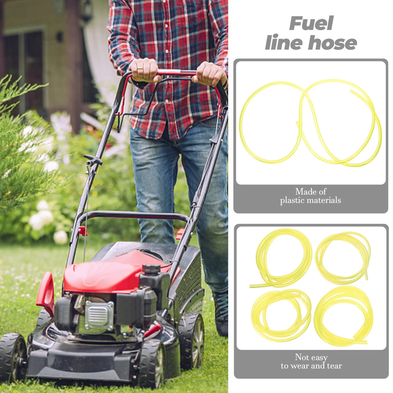 

4Pcs Hose Plastic High Temperature Resistant Fuel Tubes for Chainsaw Blower Trimmer Small Engine Replacement Line