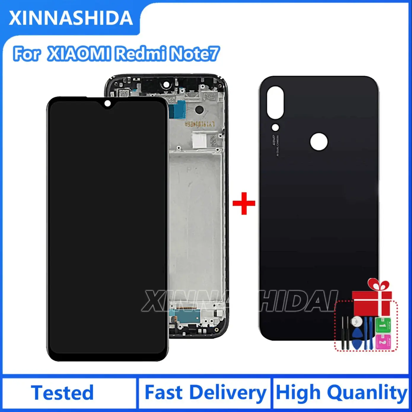 6.3‘Display For Xiaomi Redmi Note 7 Touch Screen Digitizer Assembly For Redmi Note7 Display Note 7 Pro Screen Replace With Frame