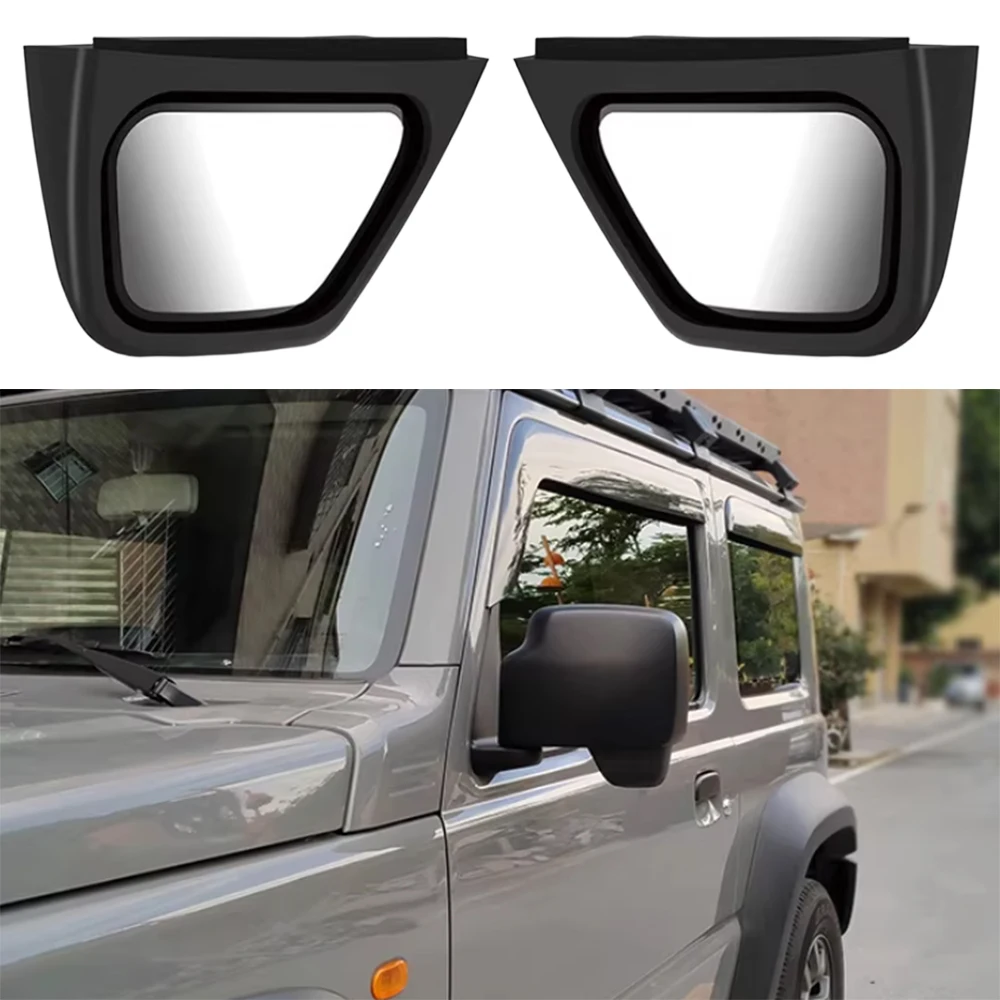 JMN102 2PCS Car Wide Angle Rear Side Mirror for Suzuki Jimny JB64 JB74 2019-2026 Auxiliary Blind Spot Mirror Auto Accessories