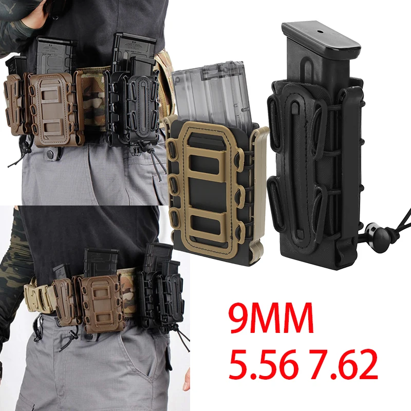 

Охотничий чехол для журналов 5,56 7,62 9 мм, страйкбольный чехол Molle Fast Mag, быстросъемная кобура AR15 Mag, коробка с зажимом для поясного ремня Molle