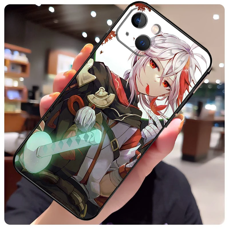 حافظة جينشين إمباكت كايديهارا كازوها لهاتف آيفون 15 برو ماكس 14 13 12 11 16 17 برو ماكس ميني 15 16 بلس 16e 17 غطاء هاتف هوائي #6