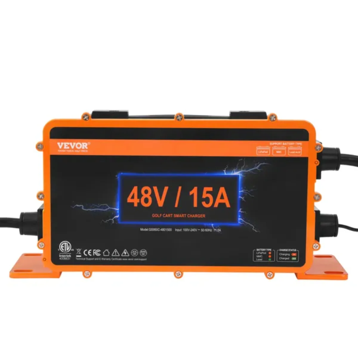 

VEVOR 48V 15A Golf Cart Charger | RXV Plug | EZGO TXT Compatible | All Batteries | IP67 | ETL