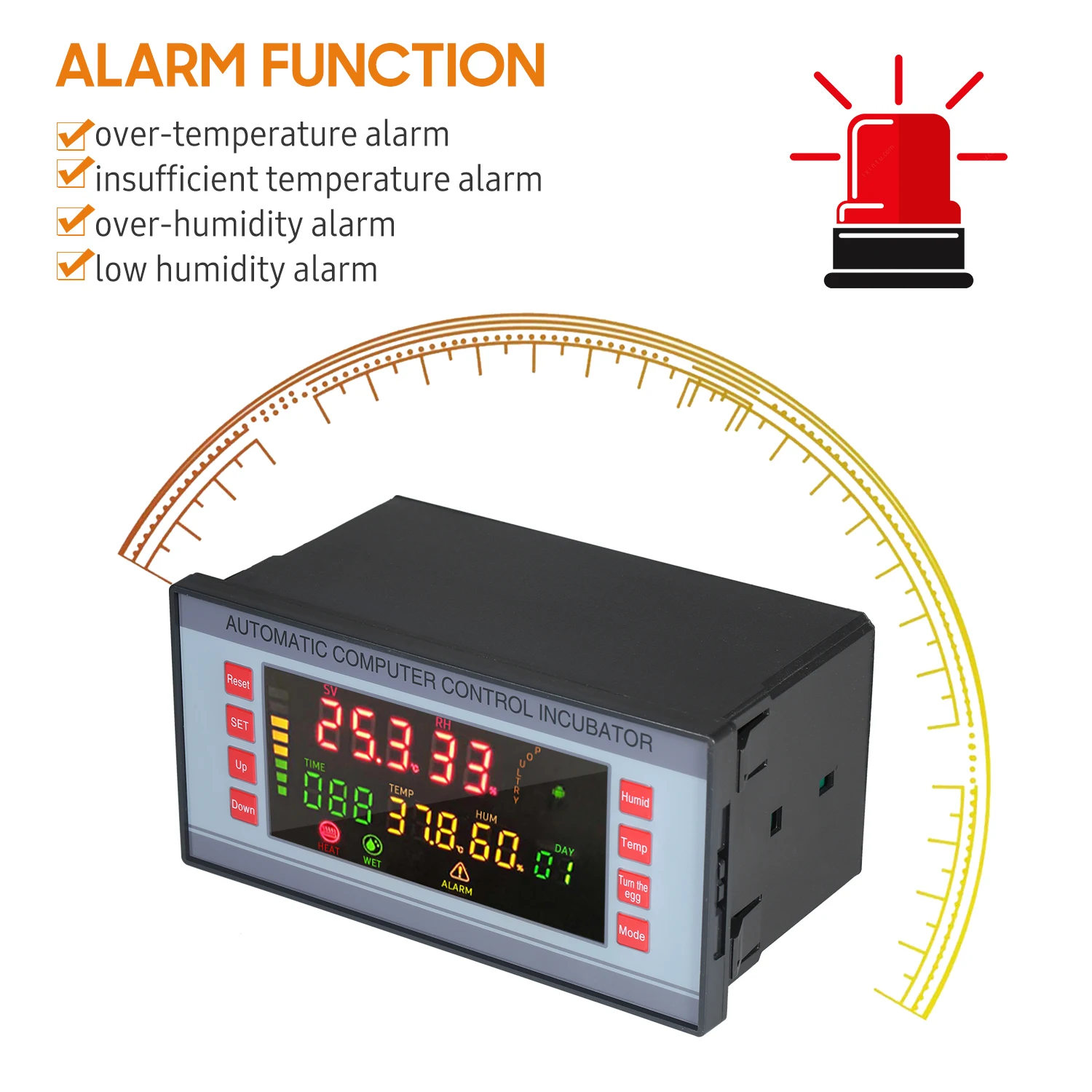 Светодиодный цветной экран, полностью автоматический контроллер коробки с постоянной температурой, контроллер яиц, контроллер влажности яиц