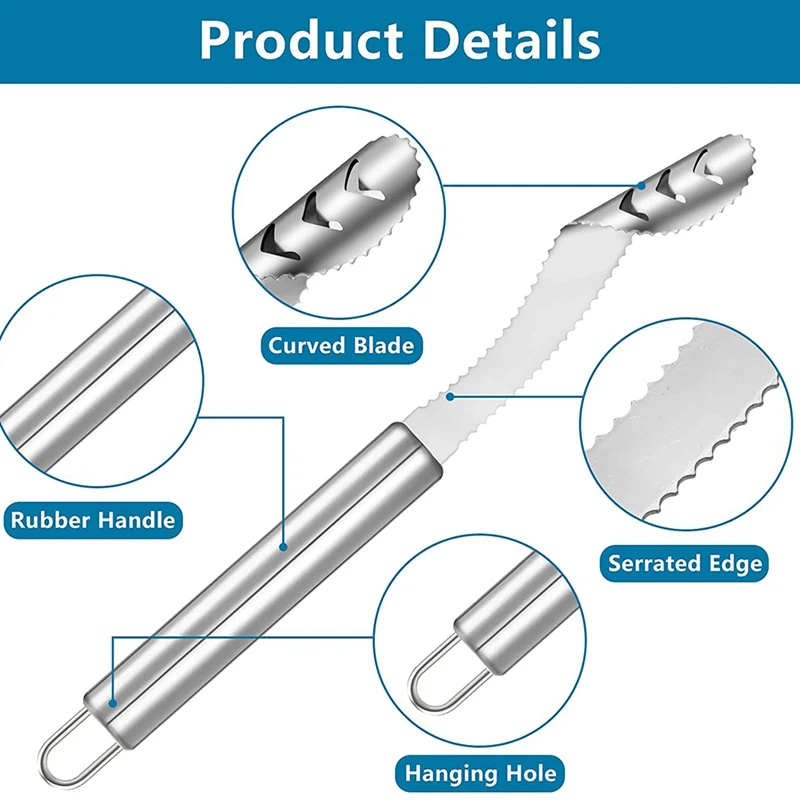 4PCS Jalapeno Pepper Corer,Stainless Steel Chili Grip Jalapeno Corer, Core Deseeder For Jalapenos,Chilis,Bell Peppers