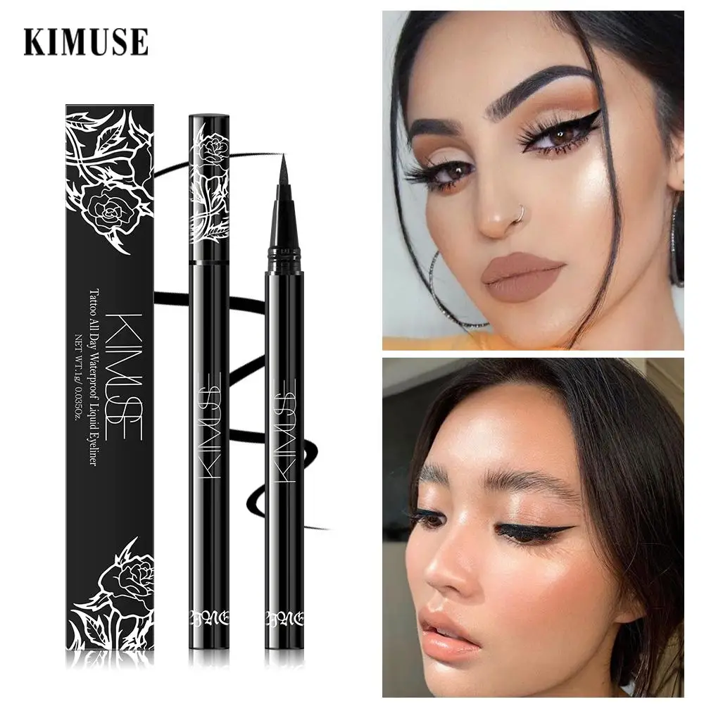 Liquid Eyeliner Pen Quick-drying Long-lasting Waterproof Sweat-proof Non-smudge Black Eyeliner Pen Korea Cosmetic Beauty Makeup