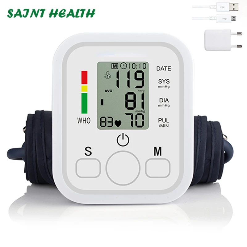 Medical Equipment Tonometer Digital Upper Arm Tensioner Blood Pressure Monitor Measurement Meter Device arterial gauge BPMonitor