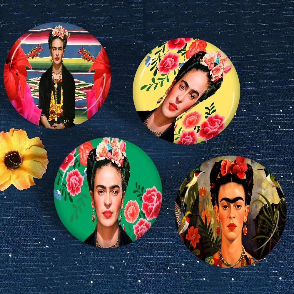 F-Frida K-Kahloes Tinplate Pin Button Custom Anime Role Old-school Brooch Cartoon Collar Badge Jewelry Gift Fans