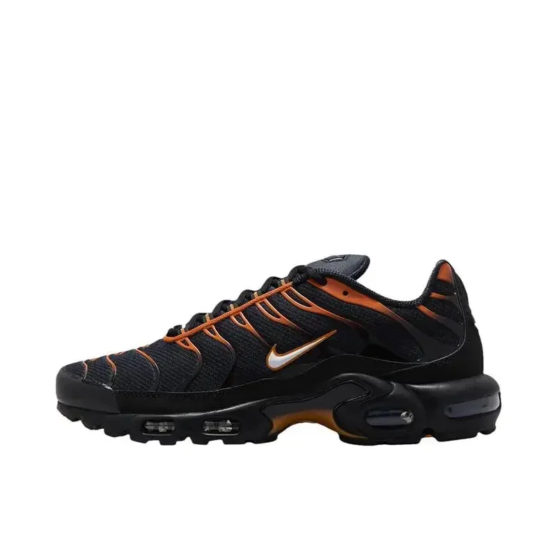 Męskie i damskie buty do biegania Nike Air Max Plus TN Wygodne, oddychające, antypoślizgowe, trwała poduszka powietrzna, pomarańczowa/biała poduszka