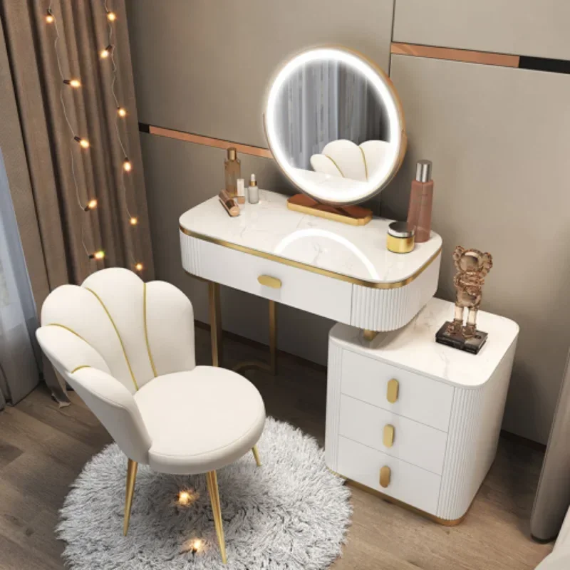 

Luxury Storage Dressing Table Vanity Mirror Console Computer Mobile Dressing Table Closet Comoda Pra Quarto Salon Furniture