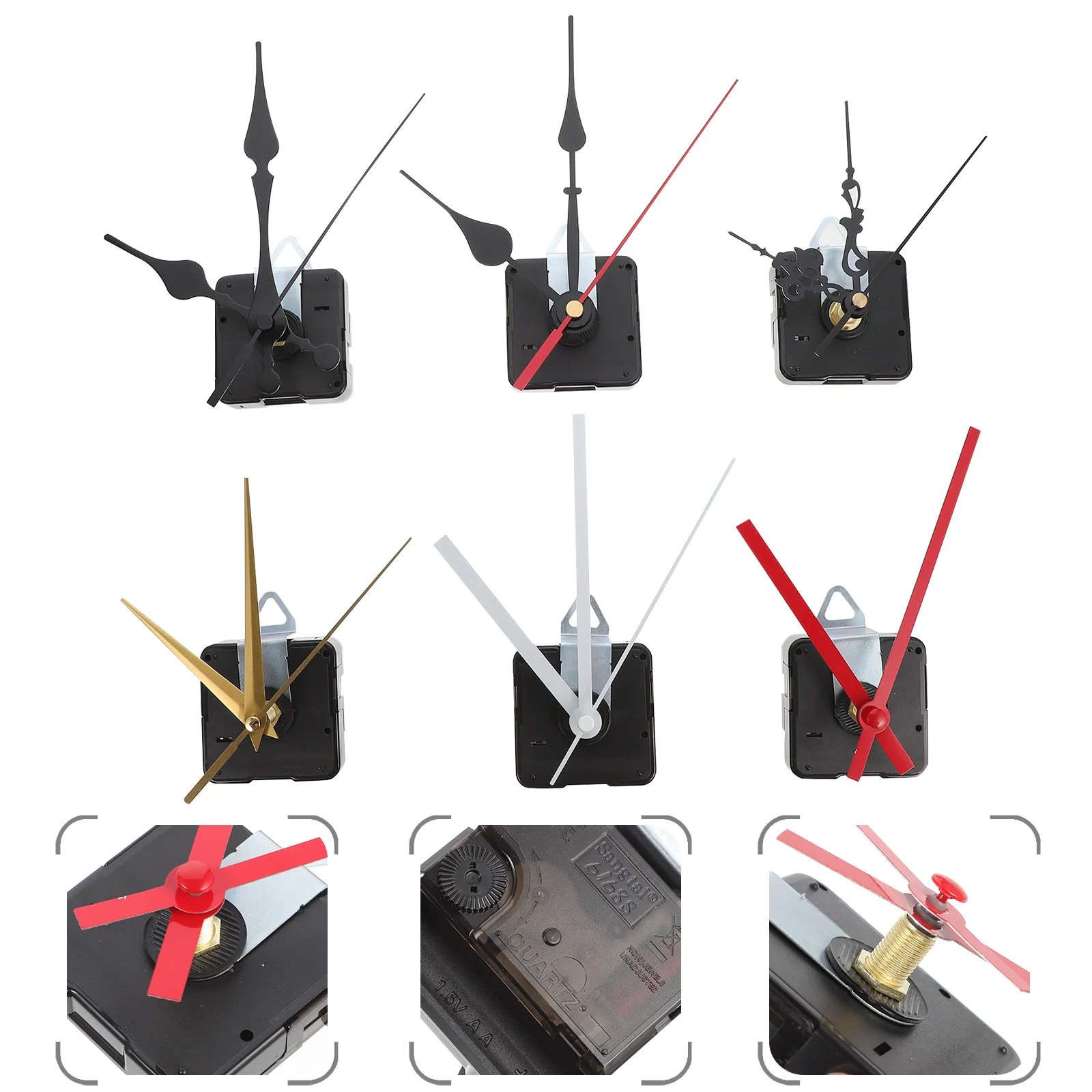 

Clock Movement Repair Kit Numbers Mechanisms Powered Quartz Replacement Repair-parts Silent Movements
