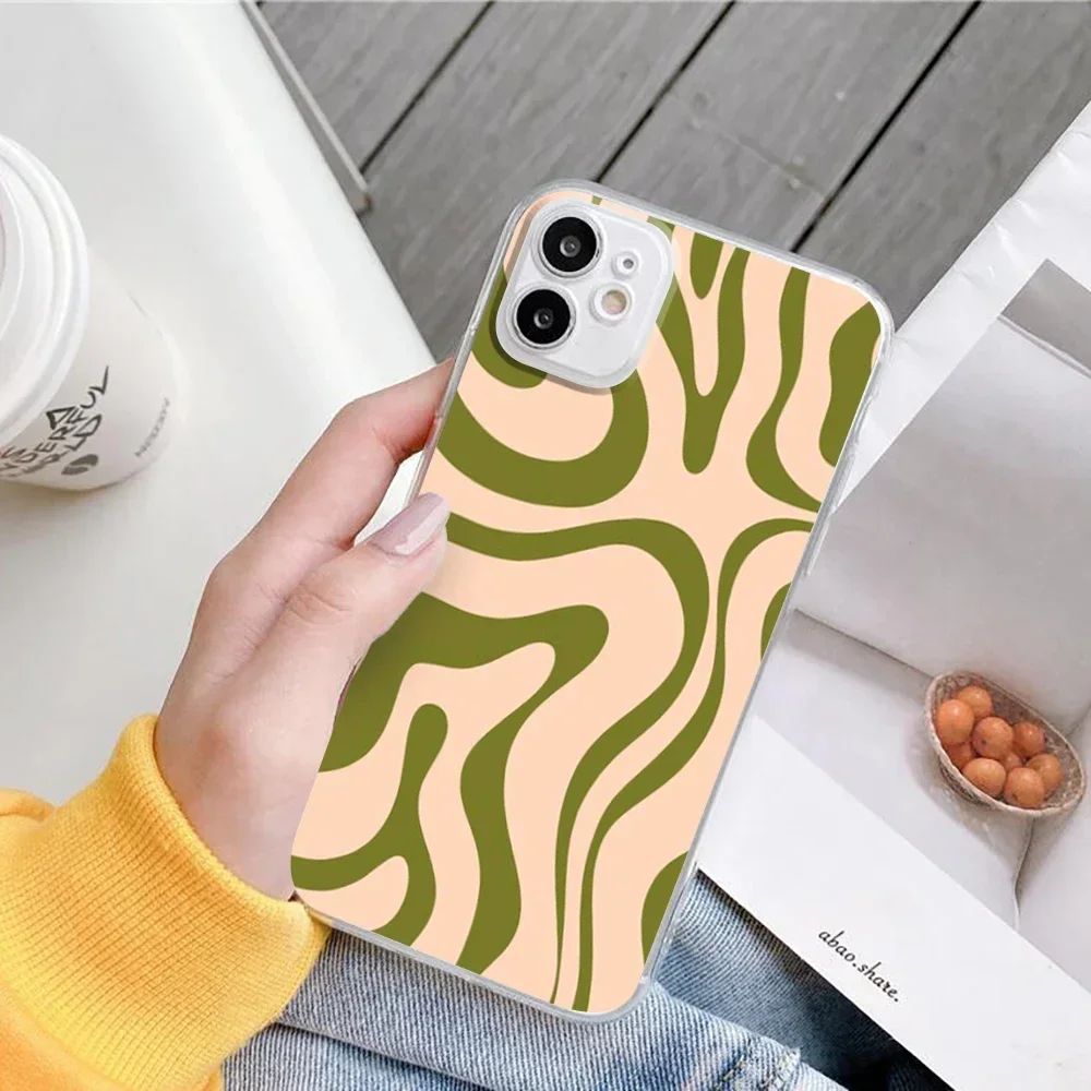 Swirl Graffiti Phone Case For iPhone 15 14 13 12 11 Pro Max Mini X XS XR Cover Fundas for iPhone 11 Case