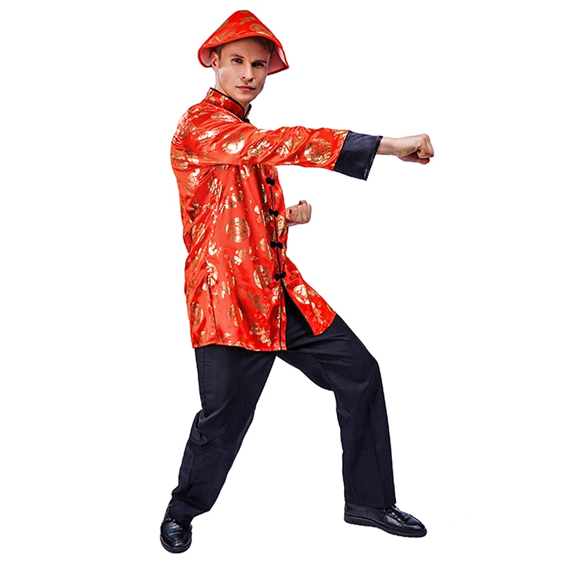 Chinatown tradicional chinesa para crianças e adultos, trajes de ano novo, wushu, uniforme kung fu, terno tang, performance de taekwondo, homem, meninos