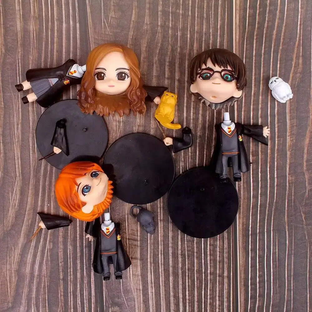 3-10pcs/set harry Potter Figure Anime doll Hermione Granger Ron Weasley Action PVC Model Gifts Collectible Figurines for Kids