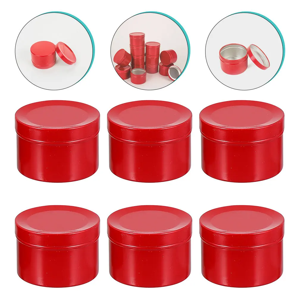 

6Pcs Aluminum Jars Empty DIY Making Containers for Cosmetics Cream Ointment Essential Oil Incense Storage