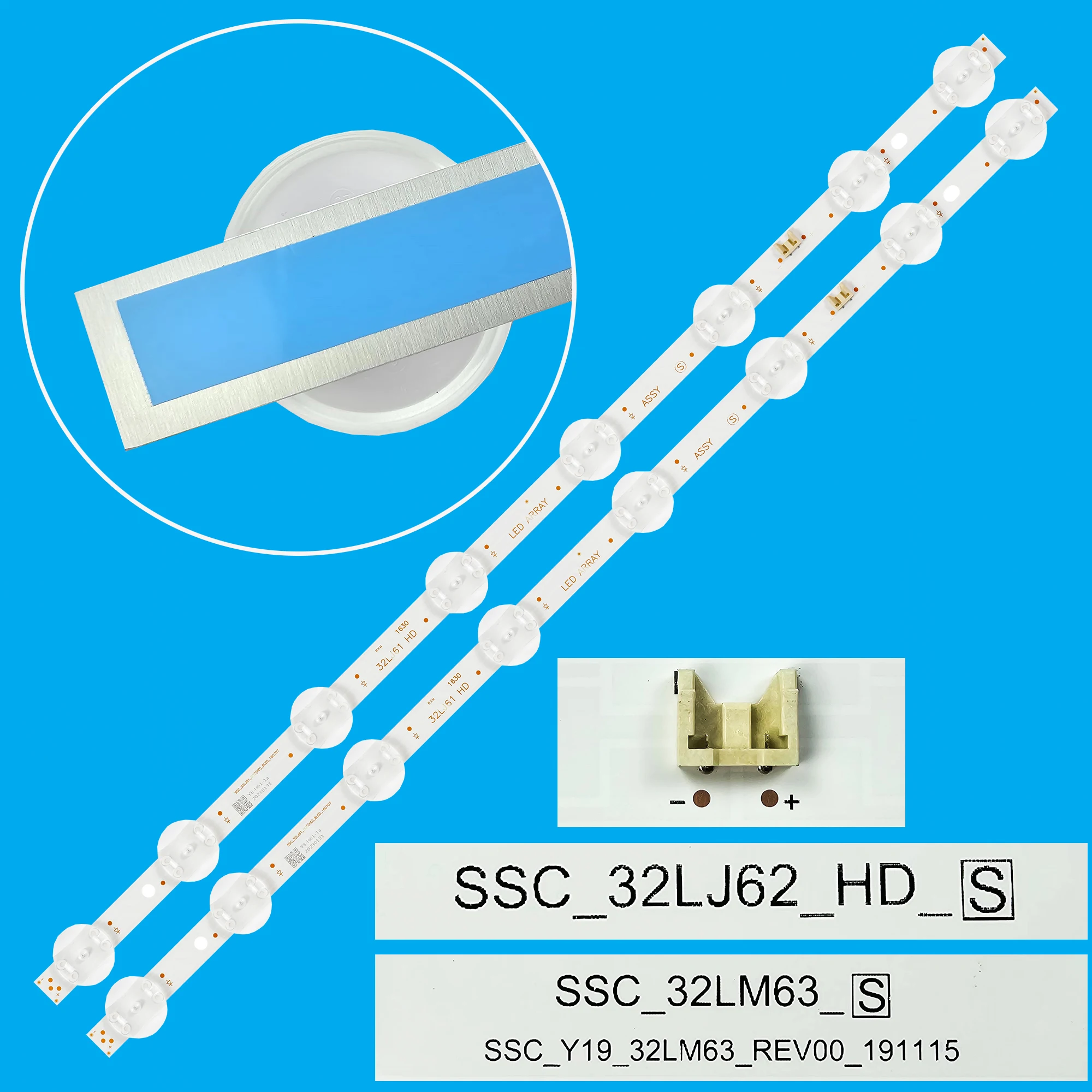 LED Backlight Strip For 32LM576BPLD 32LK610BPLC 32LJ510U 32LM577BPLA 32LM550BPLB 32LK198PLC SSC_32LJ61_HD_8LED SSC_32LM55_S