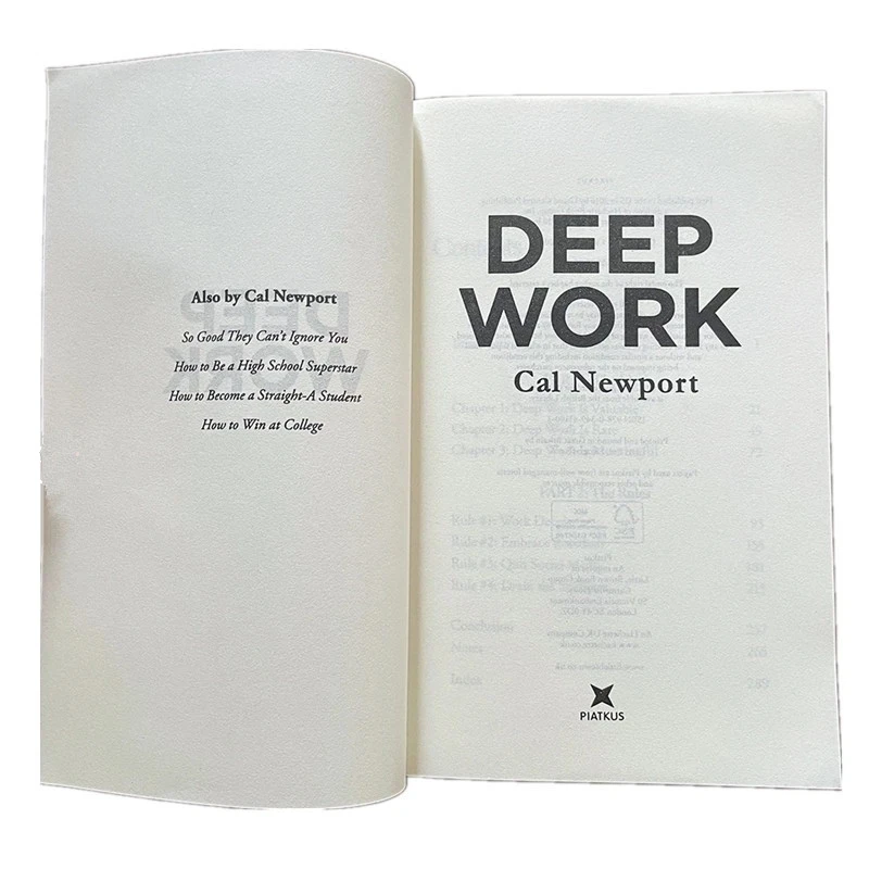Deep Work English Book, por Cal Long 25 regras para o sucesso focado, Em um mundo sênior, Estratégia e Motivação Livros