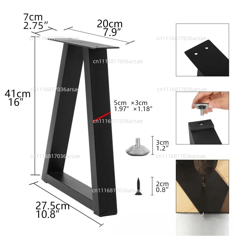 Wrought Iron Simple Metal Desktop Support Frame, Dining Table Support Office Desk Foot Bench Chair Leg