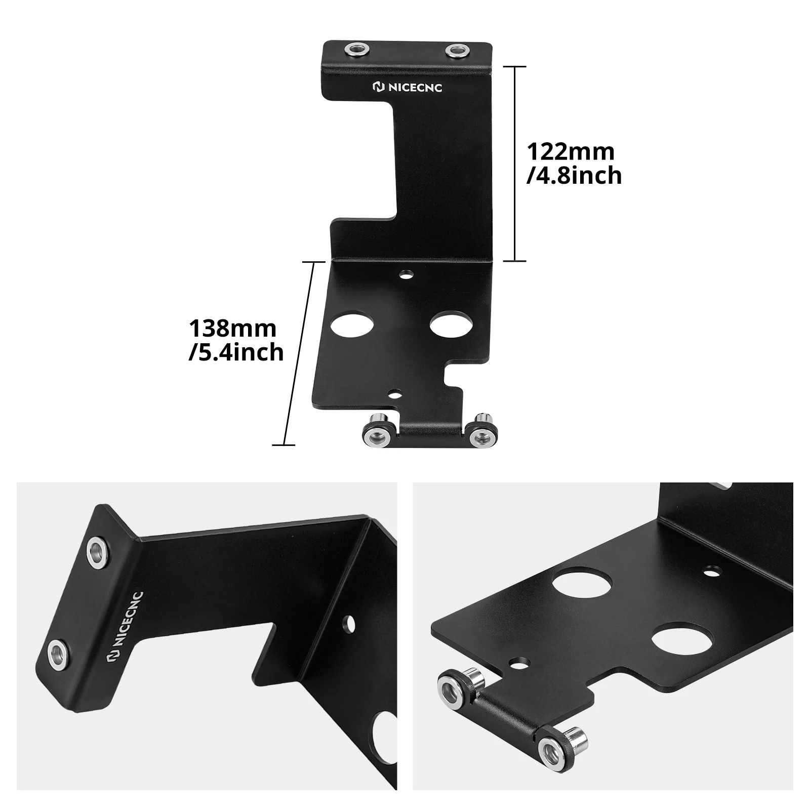 NICECNC For Yamaha Banshee 350 YFZ350 1987-2006 Coolant Reservoir Relocation Bracket Front Mount CNC Aluminum ATV Accessories