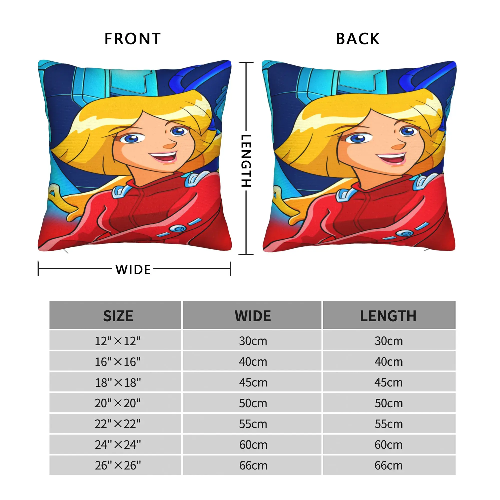 Totally Spies Clover Portrait Pillow Case  Graphic Pillow Cover For Sofa Home Decoration Morden Cushion Cover