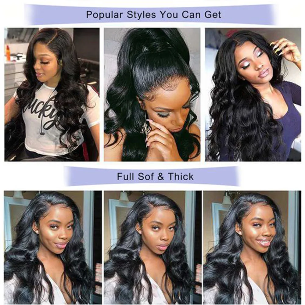 Body Wave Lace Frontal Wig Human Hair Wigs Brazilian 32 Inch PrePlucked HD Transpare Wave Lace Front Wigs for Woman Human Hair