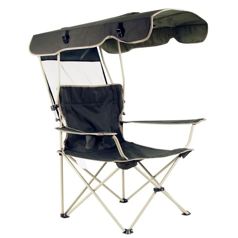 

Portable Folding Chair for Outdoor Camping Detachable Awning, Thicker Steel Pipe, Double Oxford, Fishing, Beach Chair, Collapsib