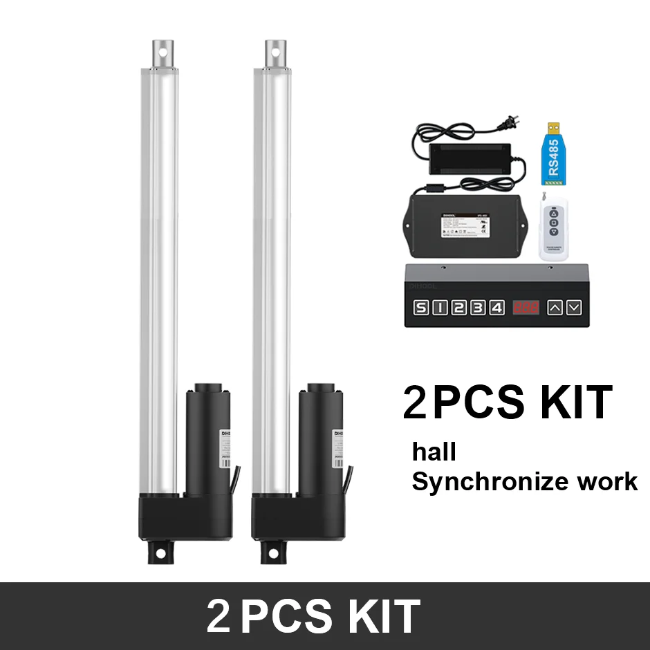 2/3/4 PCS 3000N Electric Linear Actuator Hall Synchronous Control KIT 50mm 150mm 250mm 300mm 500mm 1000mm Stroke Telescopic Tube