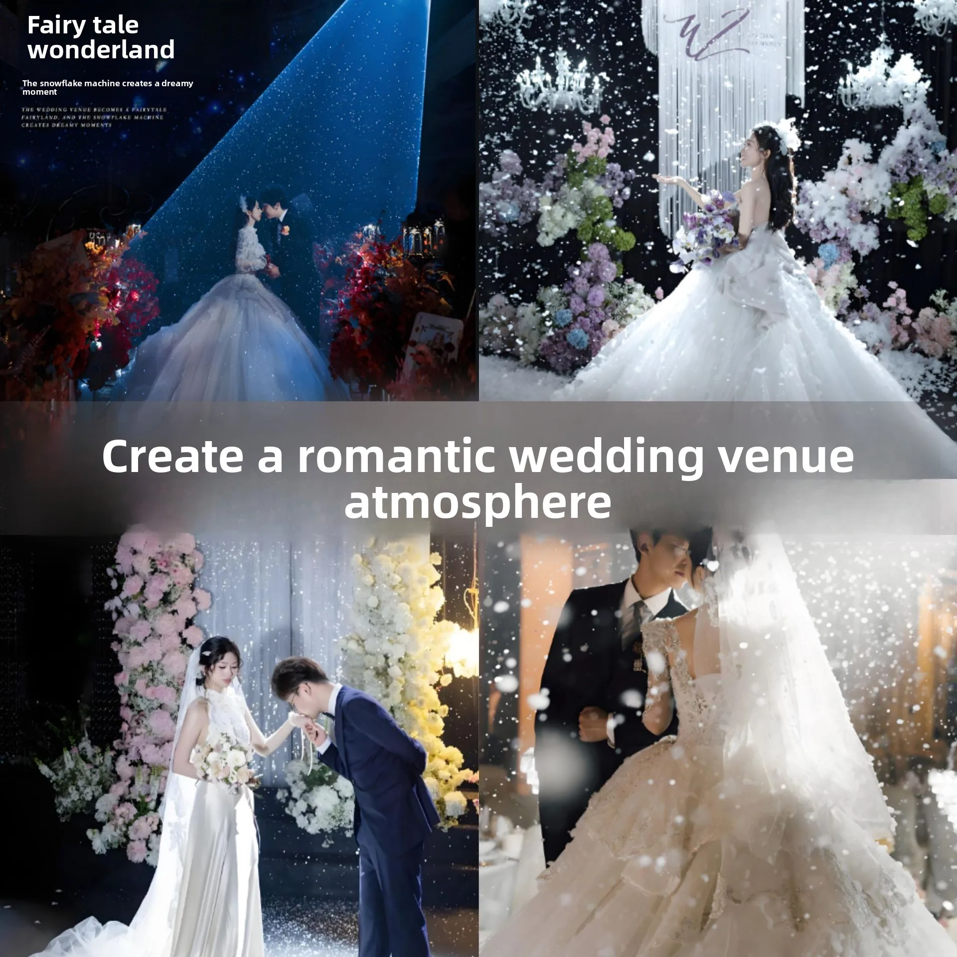 

Small Stage Remote Control Snow Spraying Machine, Wedding Snow Drifting, Outdoor Performance, Artificial Imitation Snow