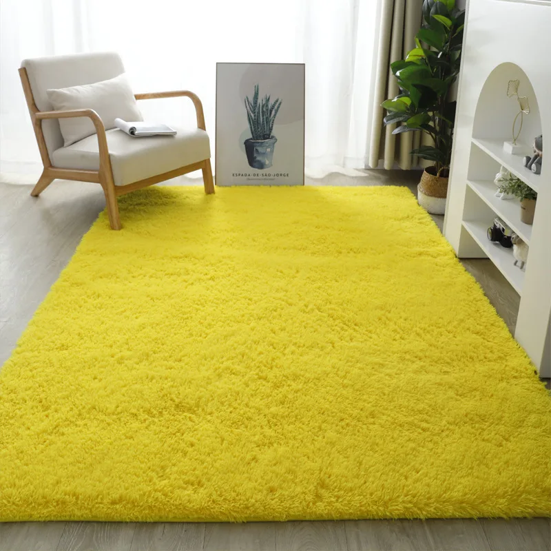 RULDGEE Shaggy Carpet for Living Room Home Plush Floor Alfombra Fluffy Mats Kids Room Faux Fur Area Rug Living Room Silky Rugs