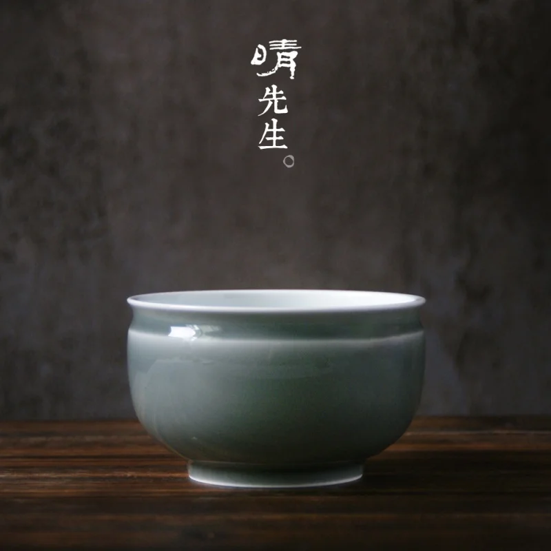 

Secret Gray Handmade Tea Basin Ceramic Washed Water Japanese Tea Grain Slag Bucket Tea Basin Writing-Brush Washer Kung Fu Tea Ut