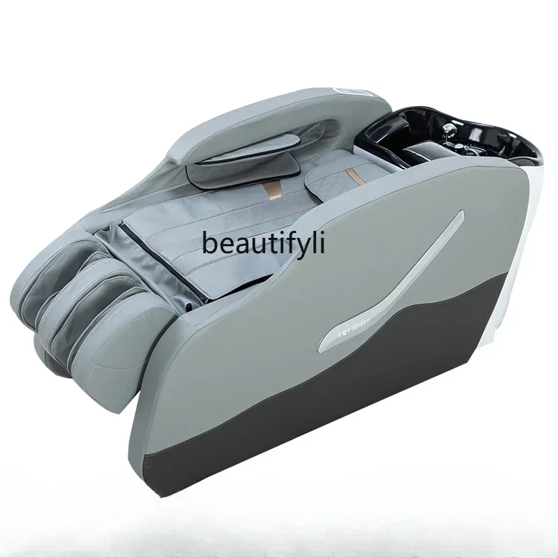 High-End Electric Massage Shampoo Bed Barber Shop Automatic Head Therapy Bed Water Circulation Fumigation