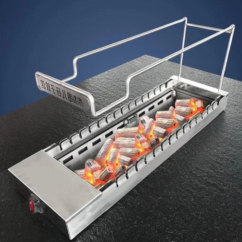 

Commercial 13-string automatic rotating charcoal grill, 360-degree electric