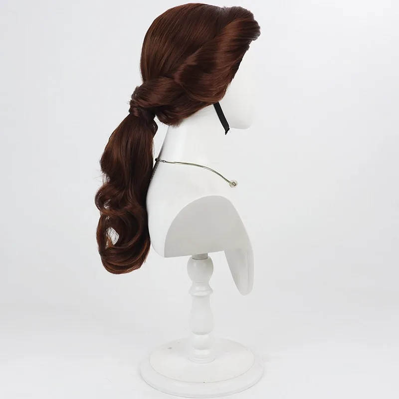 Professional Styled Brown Wig for Belle Village Girl Cosplay | Custom Beauty and the Beast Wig + Free Cap