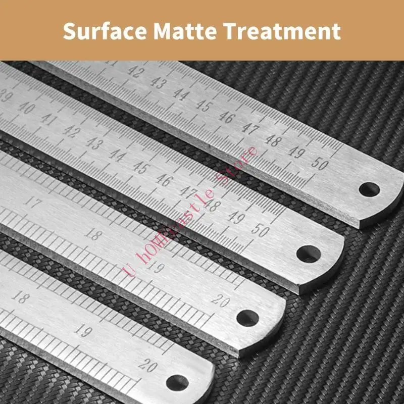 63HF Stainless Metal Drafting Ruler with Measurement Systems for Architects Engineers
