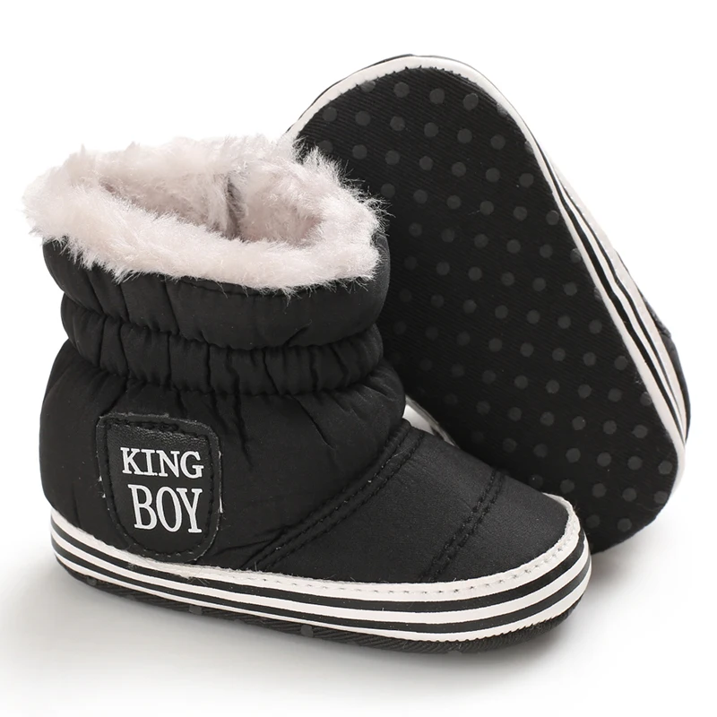 0-18M Winter Neue Baby Weichsohlen Warme Dicke Schneestiefel Bequeme Alltags-Freizeitschuhe für Säuglinge und Kleinkinder – Detail 3