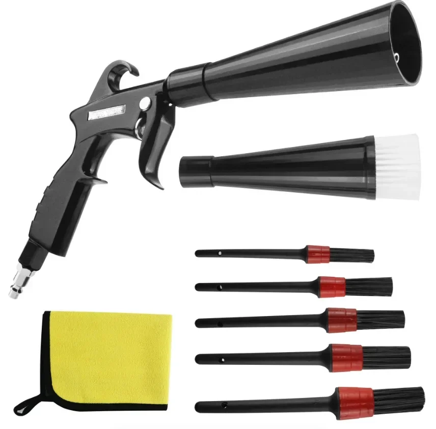 Pistola de Limpieza Interior de Autos, Resistente, Tipo Tornado, para Eliminar Polvo y Agua, Herramienta Neumática para Lavado de Autos
