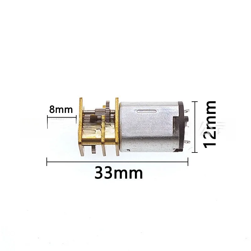 GA12-N20 DC 3V 6V 12V micromotor All-metal gearbox gear reduction motor 15rpm 30rpm 50rpm 60rpm 200rpm 300rpm 500rpm 1000 rpm.