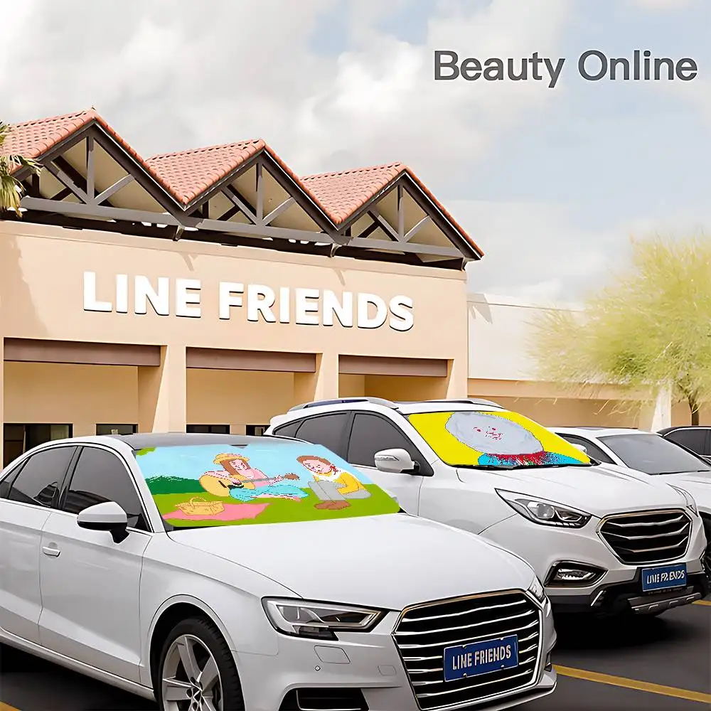 

J-Joan Cornella Car Windshield Sun Shade Foldable Car Front Covers Car Sunshade For Car Accessories Blocks Uv Rays