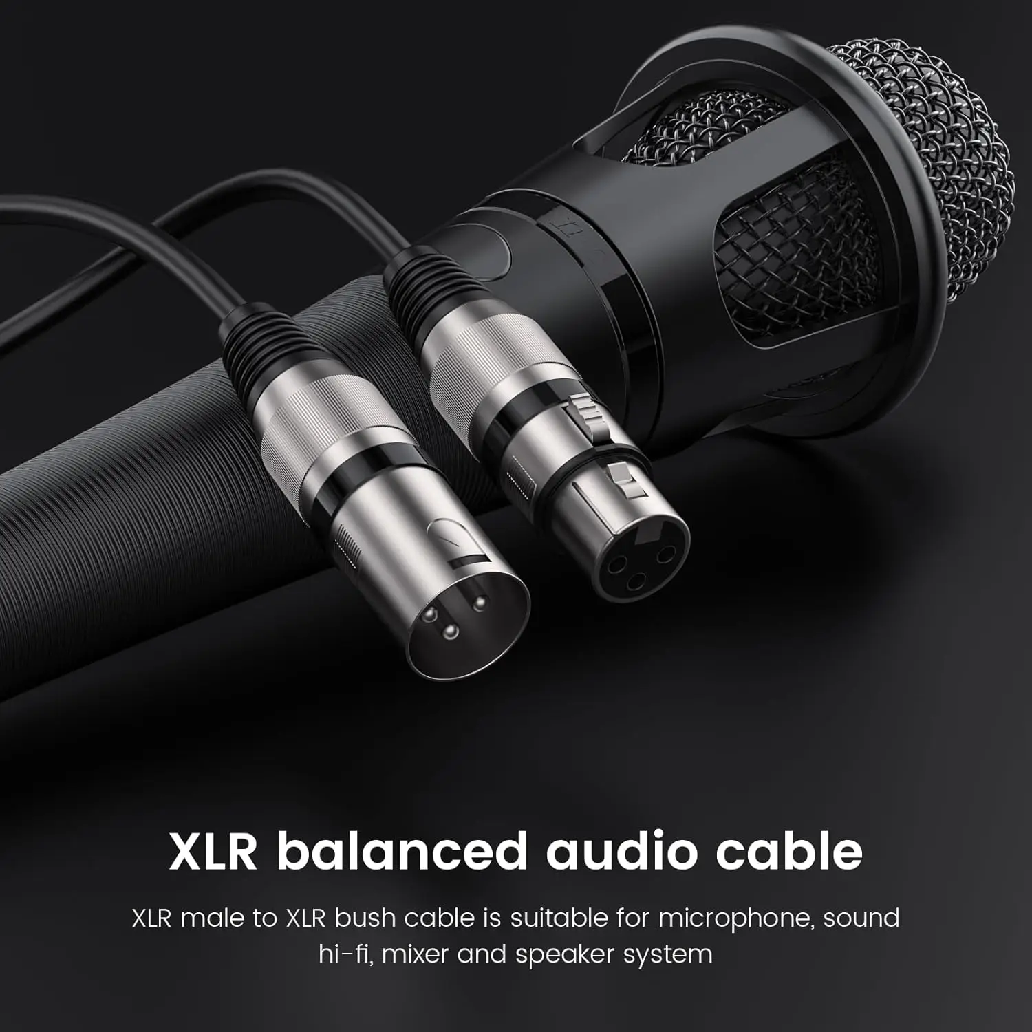 Audio Mic XLR Male to XLR Female Colorful Speaker Patch Snake Cord 3 Pin XLR Microphone Cable for Amplifier Microphone DMX Mixer