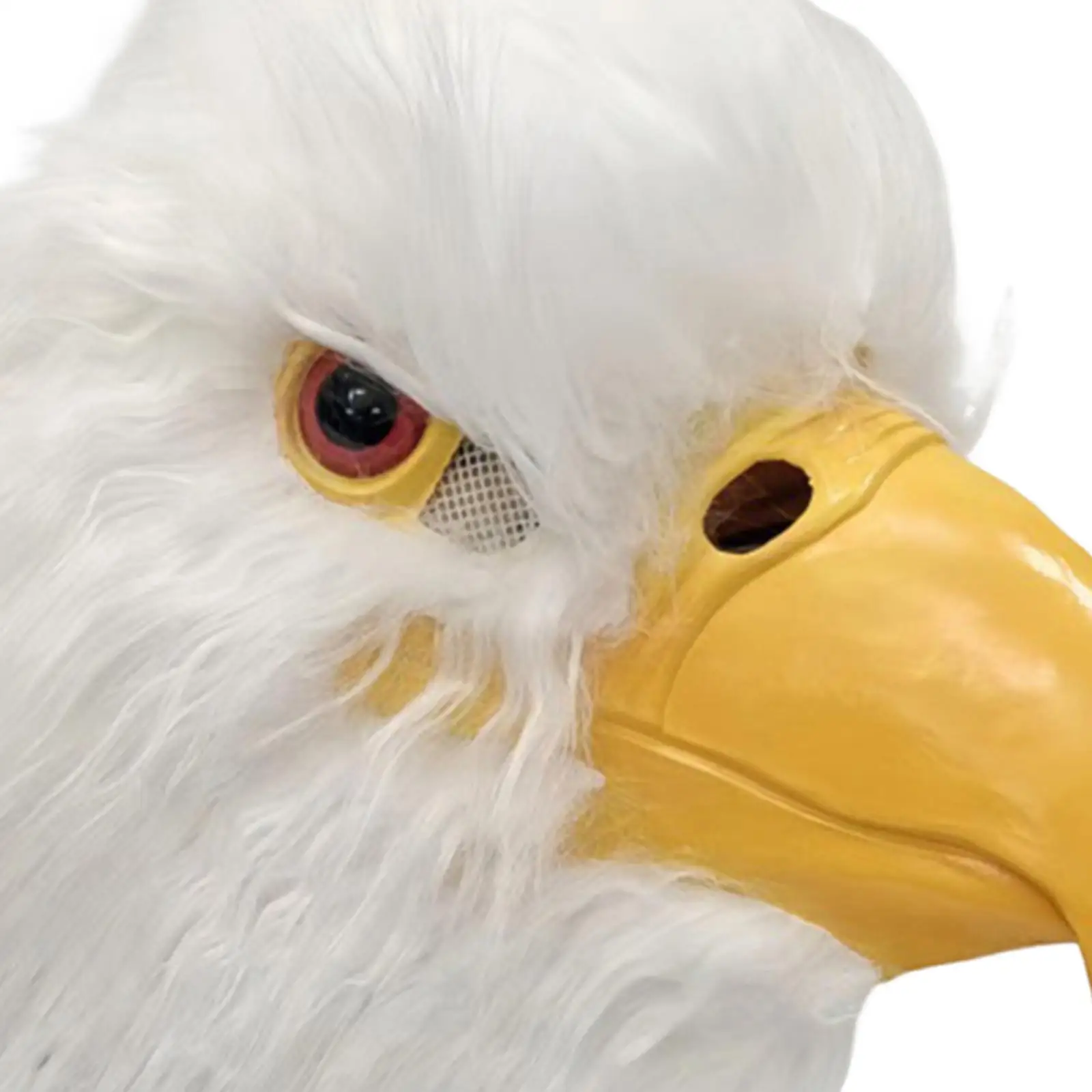 Bald Eagle Head Mask Latex Cosplay Accessories Animal Bird Mask Full Head Cover for Bar Role Play Holiday Stage Shows Dress up