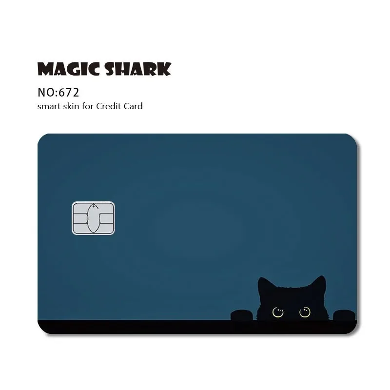 Magic Shark Anime Cartoon Game Save Money Pig Case Cover Film Skin Sticker for Small Chip Credit Card Bus Card