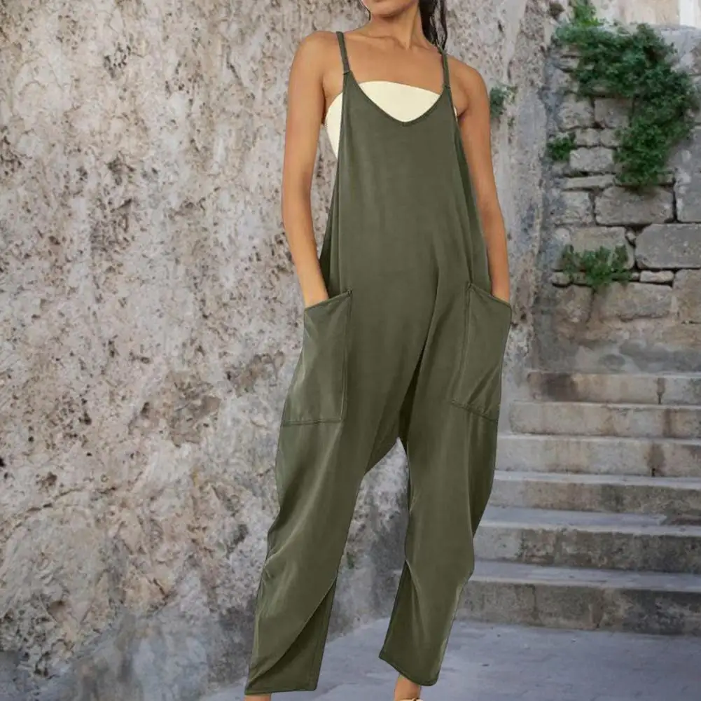 2023 Sommer lange Overall Frauen Overalls schwarzer Overall Damen Jump Suit Stram pler Overalls für Frauen