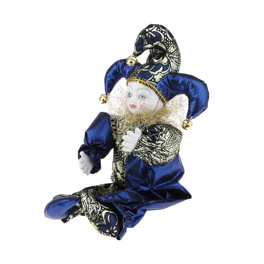 Porcelaine Pieds Petit Clown et Bureau Présentoir Ornements, D.